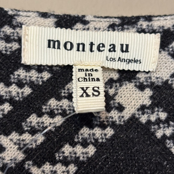 MONTEAU Knit Plaid Belted Dress - Picture 4 of 7